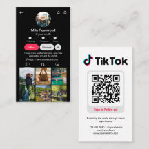 Foto de grade de perfil do Tiktok Siga-me código Q