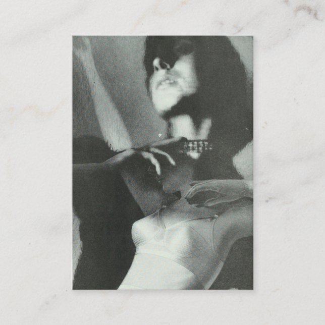 Cartão De Visita Foto de Lingerie Vintage personalizável (Frente)