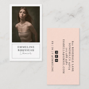 Cartão De Visita Foto de Modelo Dançarino 