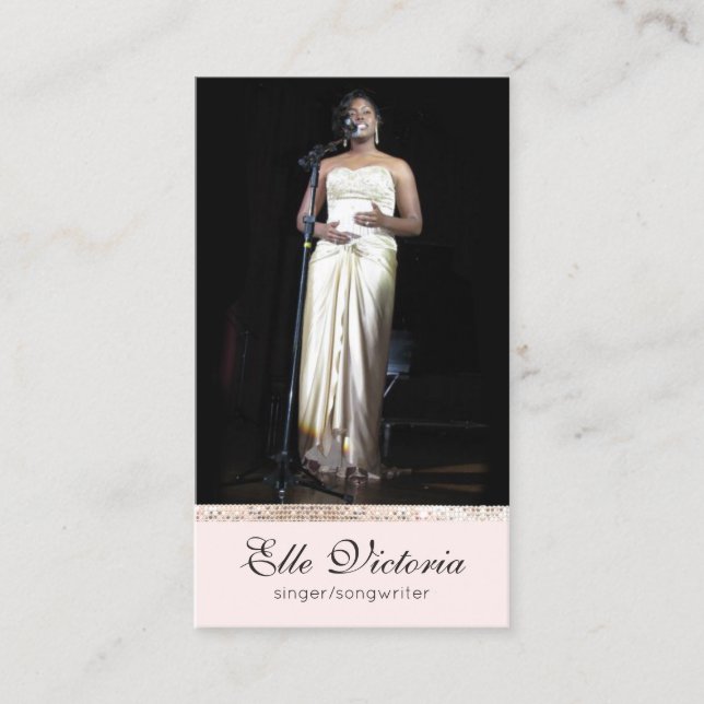 Cartão De Visita Foto de músico cantor (Frente)