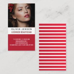 Cartão De Visita Foto de na moda Beautician