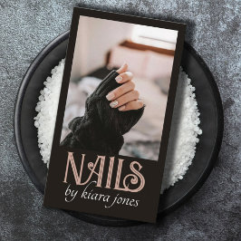 Cartão De Visita Foto de Nail Salon do Técnico Moderno