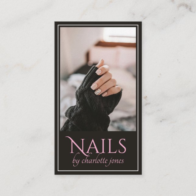 Cartão De Visita Foto de Nail Technician Modern (Frente)