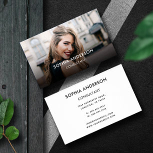Cartão De Visita Foto de negócios mínima e profissional