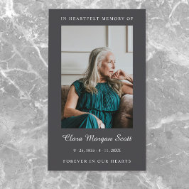 Cartão De Visita Foto de oração funerária elegante e minimalista