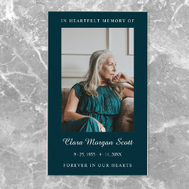 Cartão De Visita Foto de oração funerária elegante e minimalista