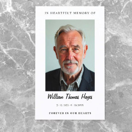 Cartão De Visita Foto de oração funerária moderna e simples