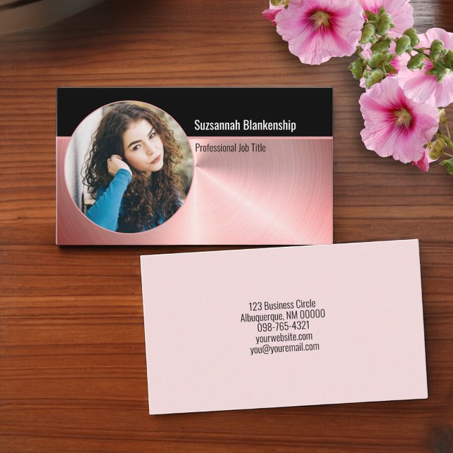 Cartão De Visita Foto de Oval Personalizada de Segurança Pessoal Pr (front and back professional  photo business card)