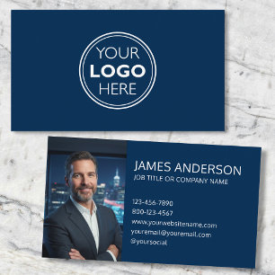 Cartão De Visita Foto de Perfil de Logotipo Profissional Minimalist
