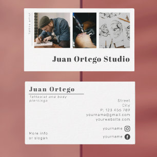 Cartão De Visita Foto de piercing tatuista de tatuagem