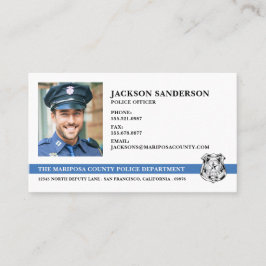 Cartão De Visita Foto de Polícia do Departamento de Polícia