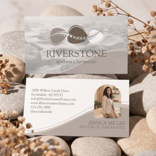 Cartão De Visita Foto de Quiropraxia de Luxo Profissional Stone Riv