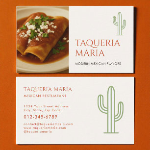 Cartão De Visita Foto de Serviço de Catering de Restaurante Mexican
