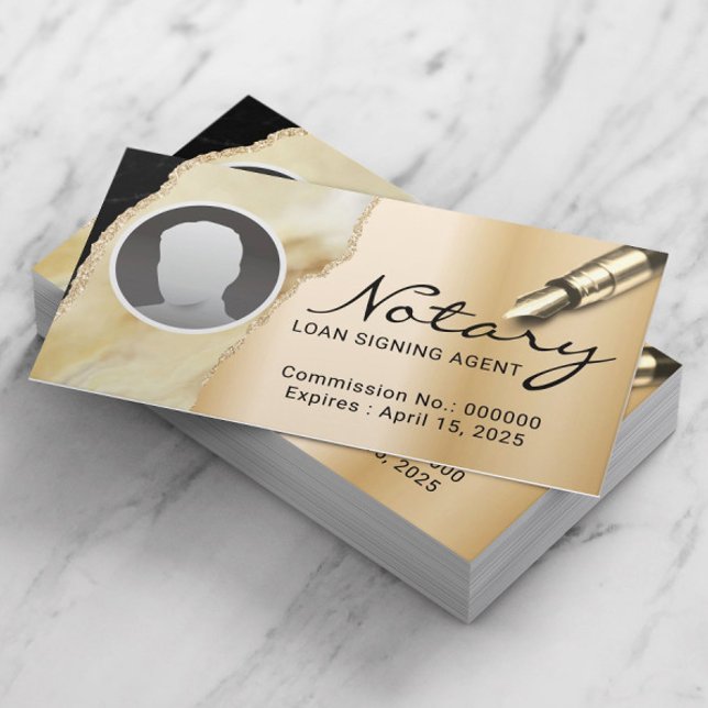 Cartão De Visita Foto do Agente de Assinatura de Empréstimo Notário (Criador carregado)