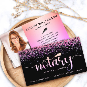 Cartão De Visita Foto do Agente de Empréstimo da Largura Roxa-Rosa-