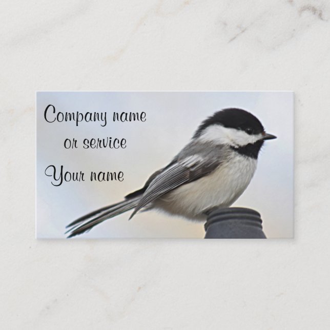 Cartão De Visita Foto do Chickadee (Frente)