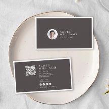 Foto do código QR profissional mínimo moderno