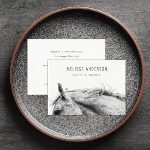 Cartão De Visita Foto do fisioterapeuta do Chiropractor equino mode