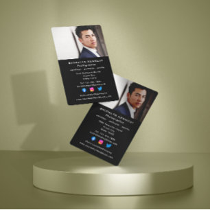 Cartão De Visita Foto do Fotógrafo de Mídia Social Vertical