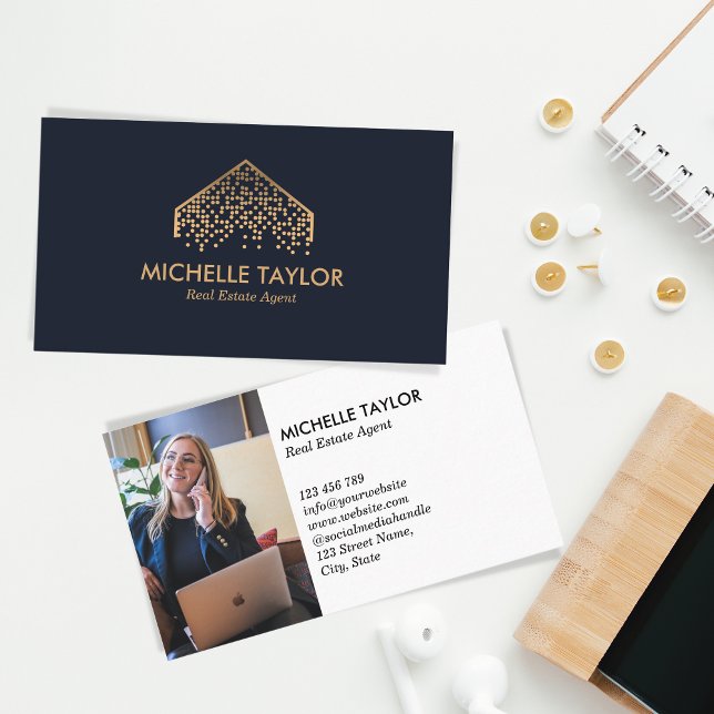 Cartão De Visita Foto do Imobiliário Profissional Moderno (Criador carregado)