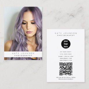 Cartão De Visita Foto do logotipo da Trendy Business