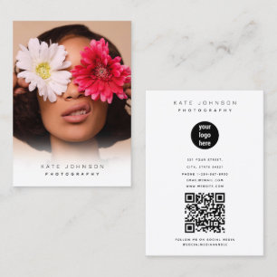 Cartão De Visita Foto do logotipo Na moda Business