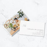 Cartão De Visita Foto do logotipo profissional mínimo moderno simpl<br><div class="desc">Simples Cartão de visita de Logotipo Profissional Elegante Mínimo Moderno com Foto</div>