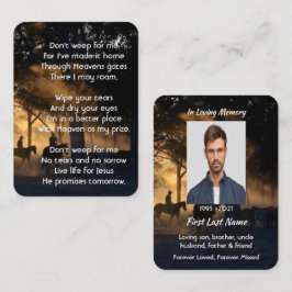 Cartão De Visita Foto do Memorial Christian Forest Rail Horses