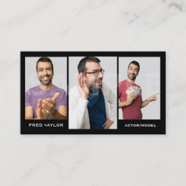 Cartão De Visita Foto do modelo 3 do Headshot dos atores