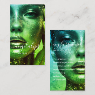 Cartão De Visita Foto do modelo de mulher retrô