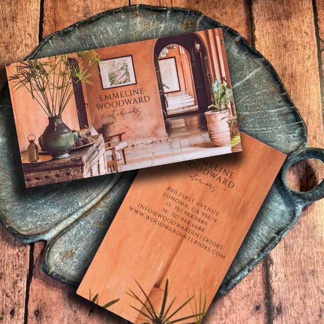 Cartão De Visita Foto do Modern Interior Designer (Criador carregado)