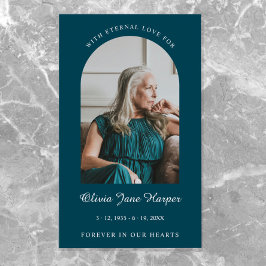 Cartão De Visita Foto do Orador Funeral de Arch Elegante