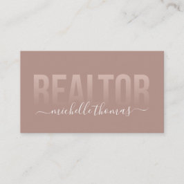 Cartão De Visita Foto do Real Estate do Realtor Rosa Blush