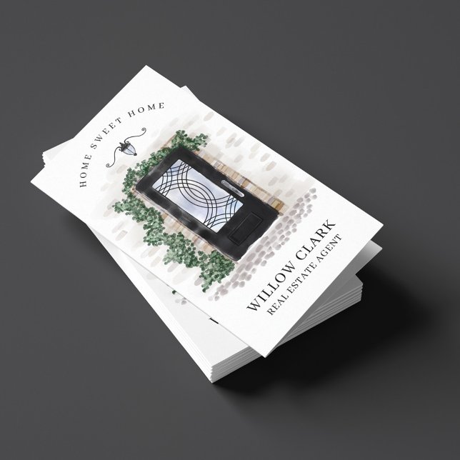 Cartão De Visita Foto e serviços da porta frontal de ferro preto (Criador carregado)