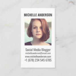 Cartão De Visita Foto e texto personalizados