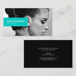 Cartão De Visita Foto em preto e branco personalizada da legança, T