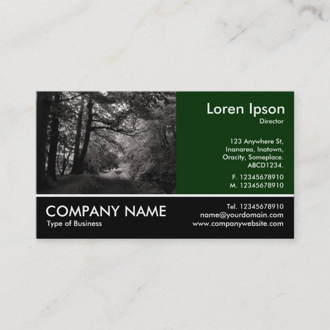 Cartão De Visita Foto Fotografada - Canal, Bute Park Cardiff (Frente)