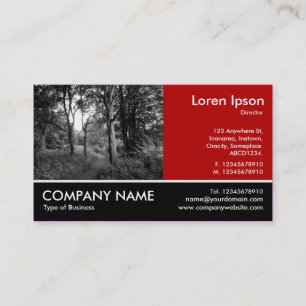 Cartão De Visita Foto Fotografada - Ruby Red - In the Woods