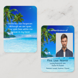 Cartão De Visita Foto Memorial Prayer Tropical Beach Exotic Island