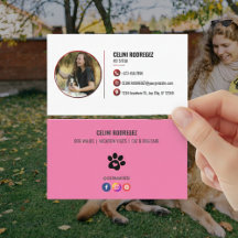 Foto Minimalista de Pet Sitter com Impressão de Pa