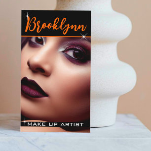 Cartão De Visita Foto Modelo do moderno Legal Orange Slogan