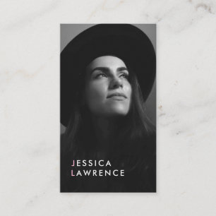 Cartão De Visita Foto moderna fotográfica de modelos Ators