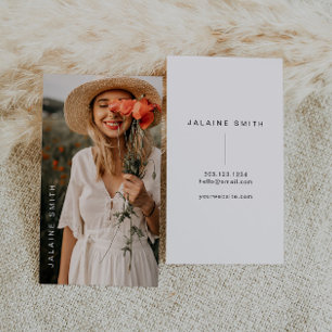 Cartão De Visita Foto moderna minimalista elegante e simples do KEN