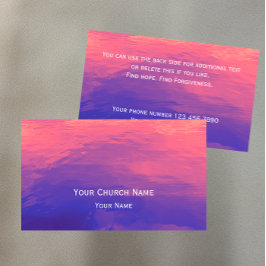 Cartão De Visita Foto original do Pastor da Igreja Cristã