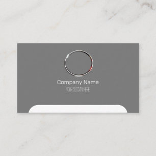 Cartão De Visita Foto ou logotipo de Cinza moderna elegante