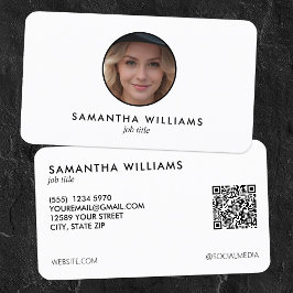 Cartão De Visita Foto ou logotipo personalizado de captura de cabeç