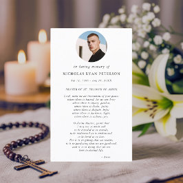 Cartão De Visita Foto Oval Elegante Rua Católica Francis Prayer Car