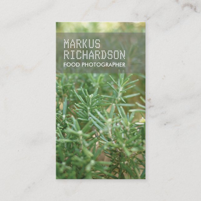 CARTÃO DE VISITA FOTO para Fotógrafos ou Chefs (Frente)