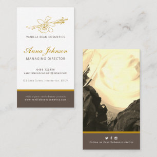Cartão De Visita Foto personalizada da empresa de saúde e beleza de