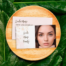 Cartão De Visita Foto personalizada de beleza estética de boho